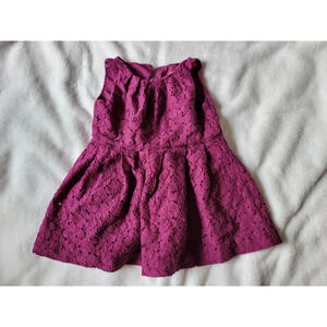 CHEROKEE GIRLS Dress Baby Girl 18 Months Violet Braided Lacing ALine